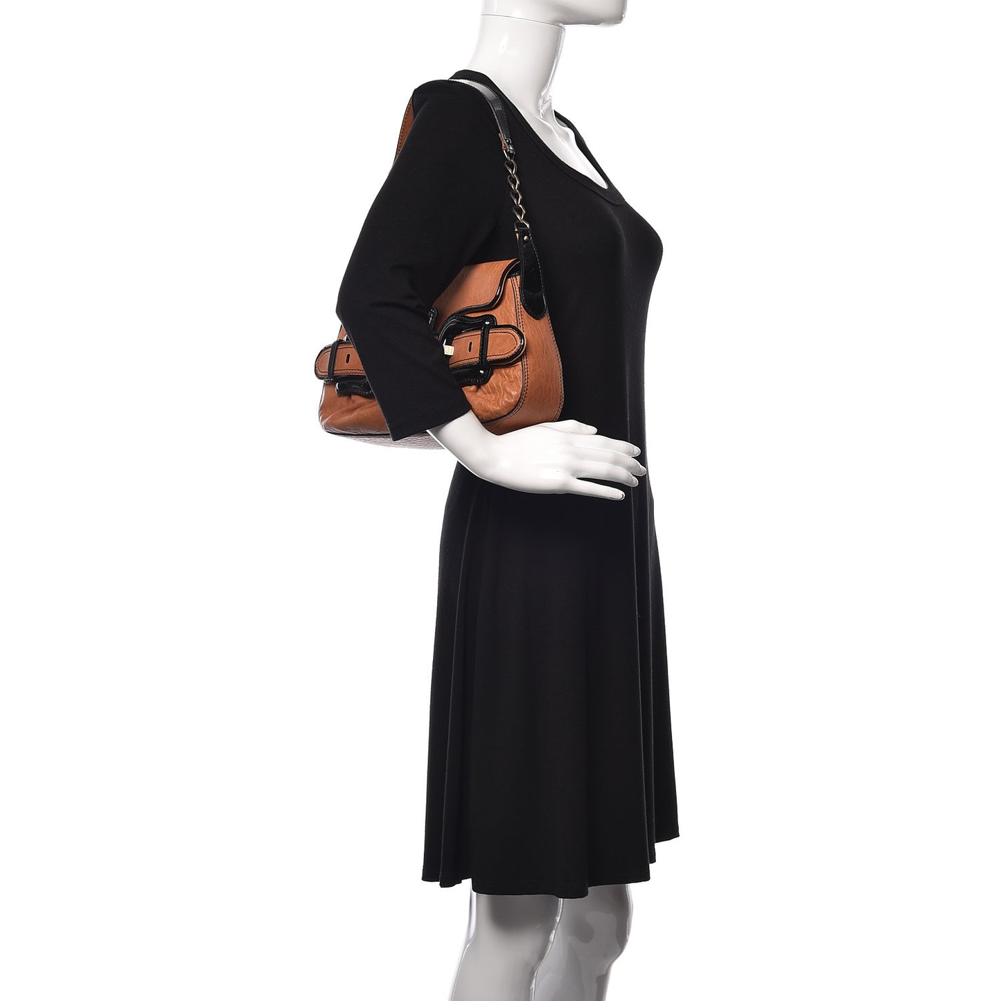 Nappa Patent B Bis Flap Bag Osso Black