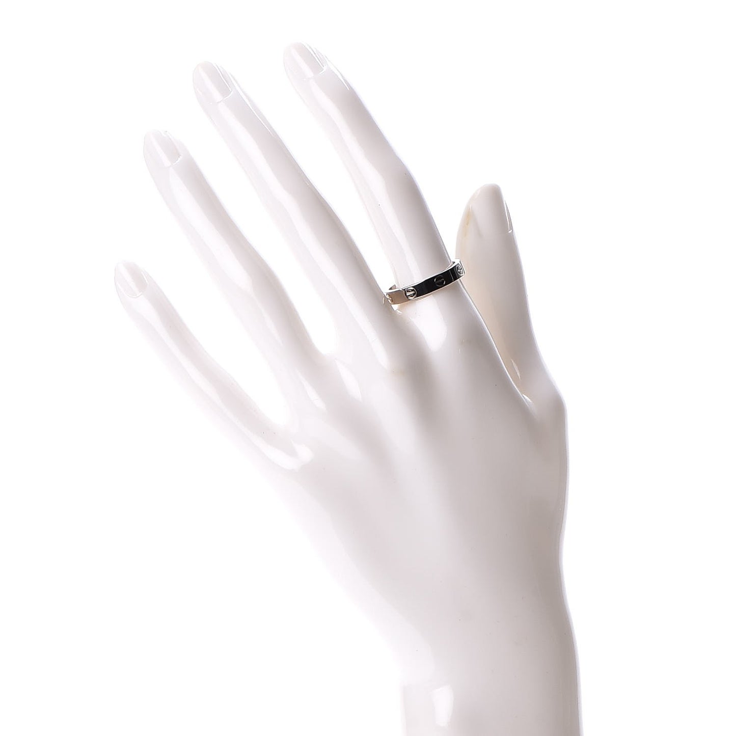 18K White Gold 3.5mm LOVE Wedding Band Ring 55 7.25