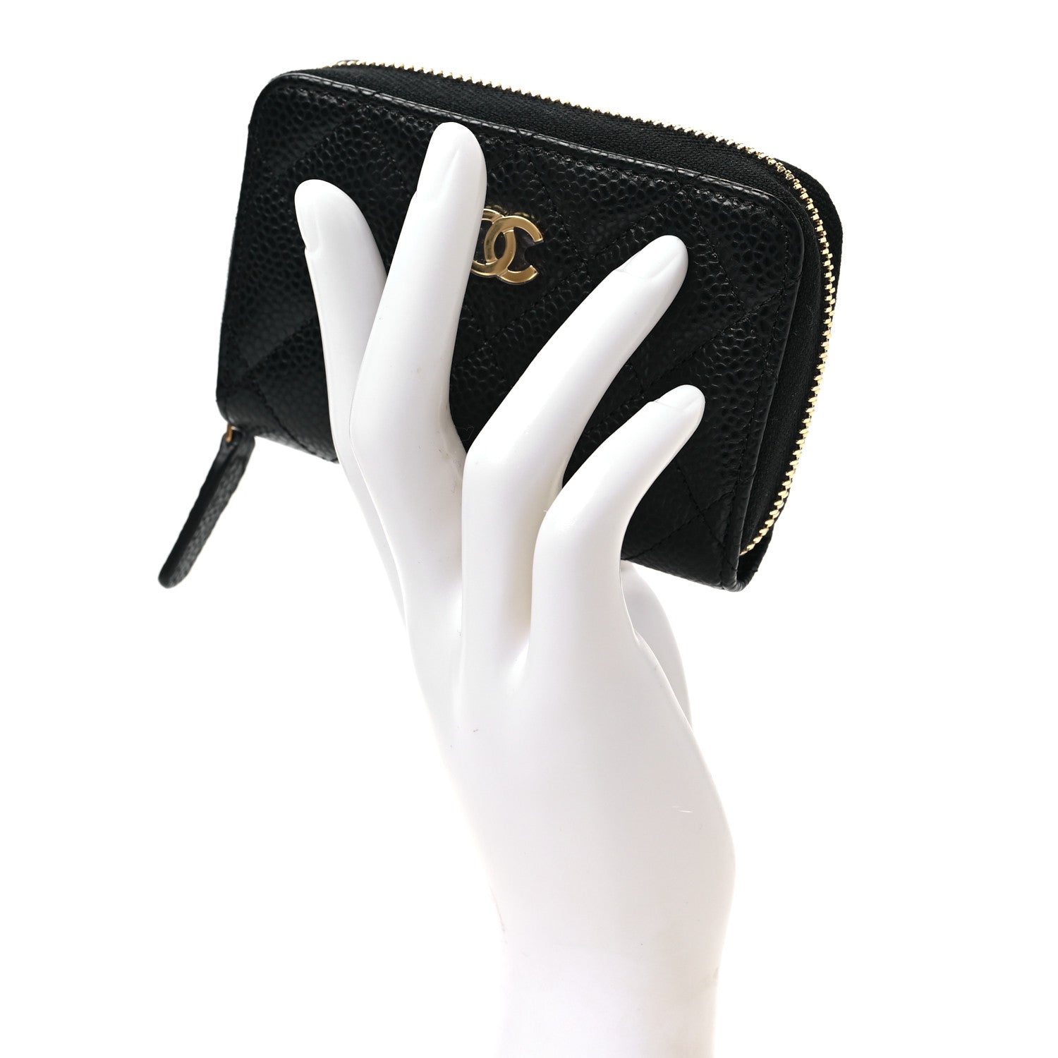 Chanel Caviar Quilted Classic Zipped Coin Purse Black 2 of 8