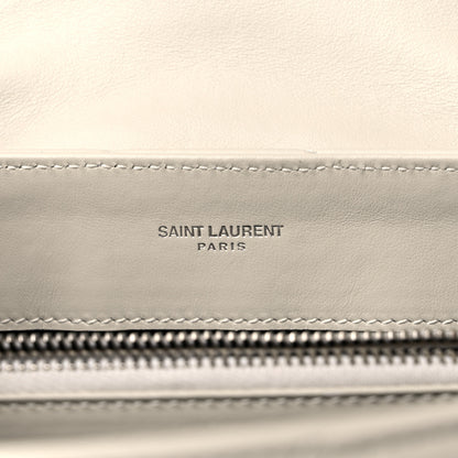 Saint Laurent Calfskin Y Quilted Monogram Small Loulou Chain Satchel Crema Soft 6 of 12