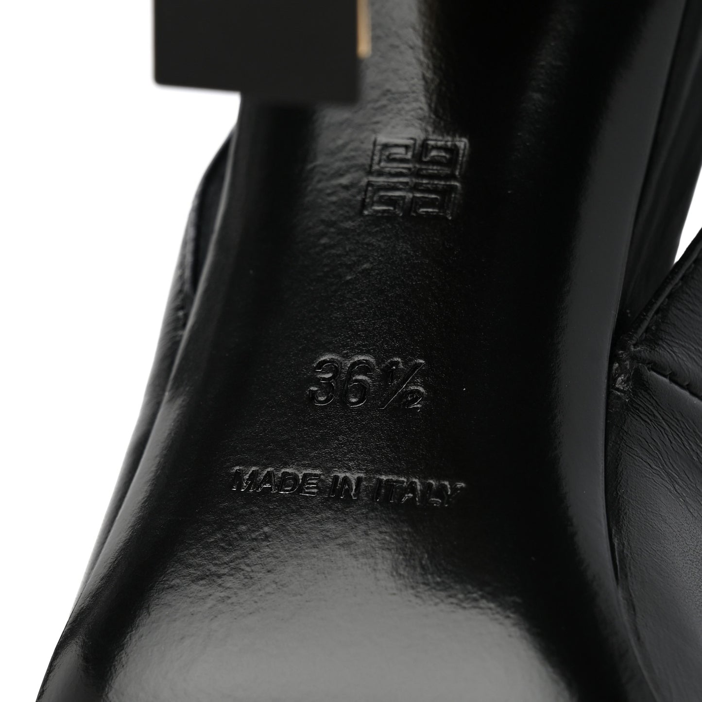 Calfskin Beauw Slingback Pumps  36.5 Black