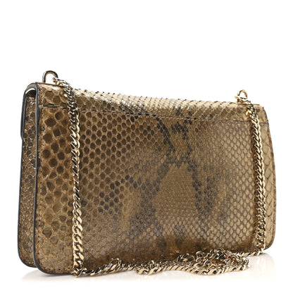 Gucci Metallic Snakeskin 1973 Chain Shoulder Bag Gold 3 of 10