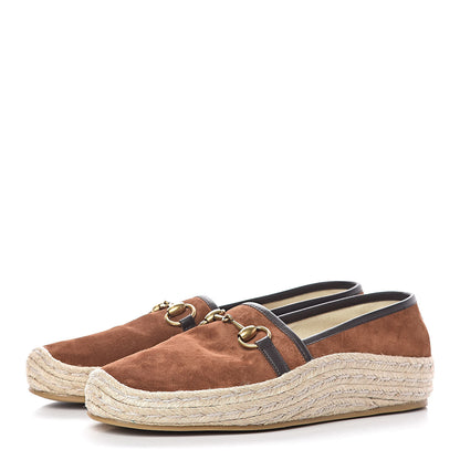 Gucci Suede Mens Horsebit Espadrilles 6 Cocoa 3 of 11