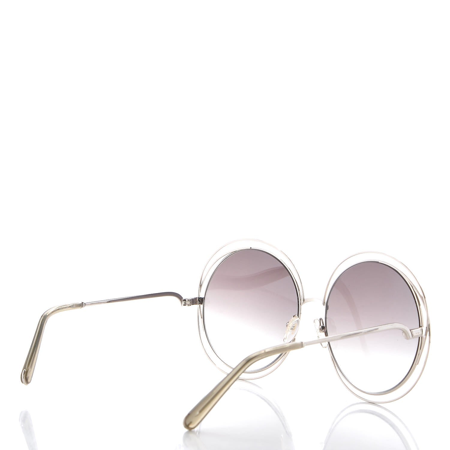 Chloe Oversize Round Carlina Oversized Round Sunglasses CE114S Silver Light Grey 4 of 7