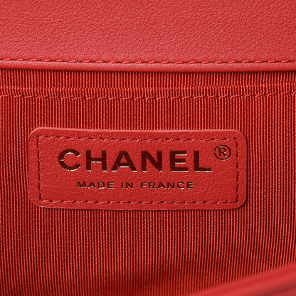 Chanel Lambskin Quilted Medium Boy Flap Red 8 of 9