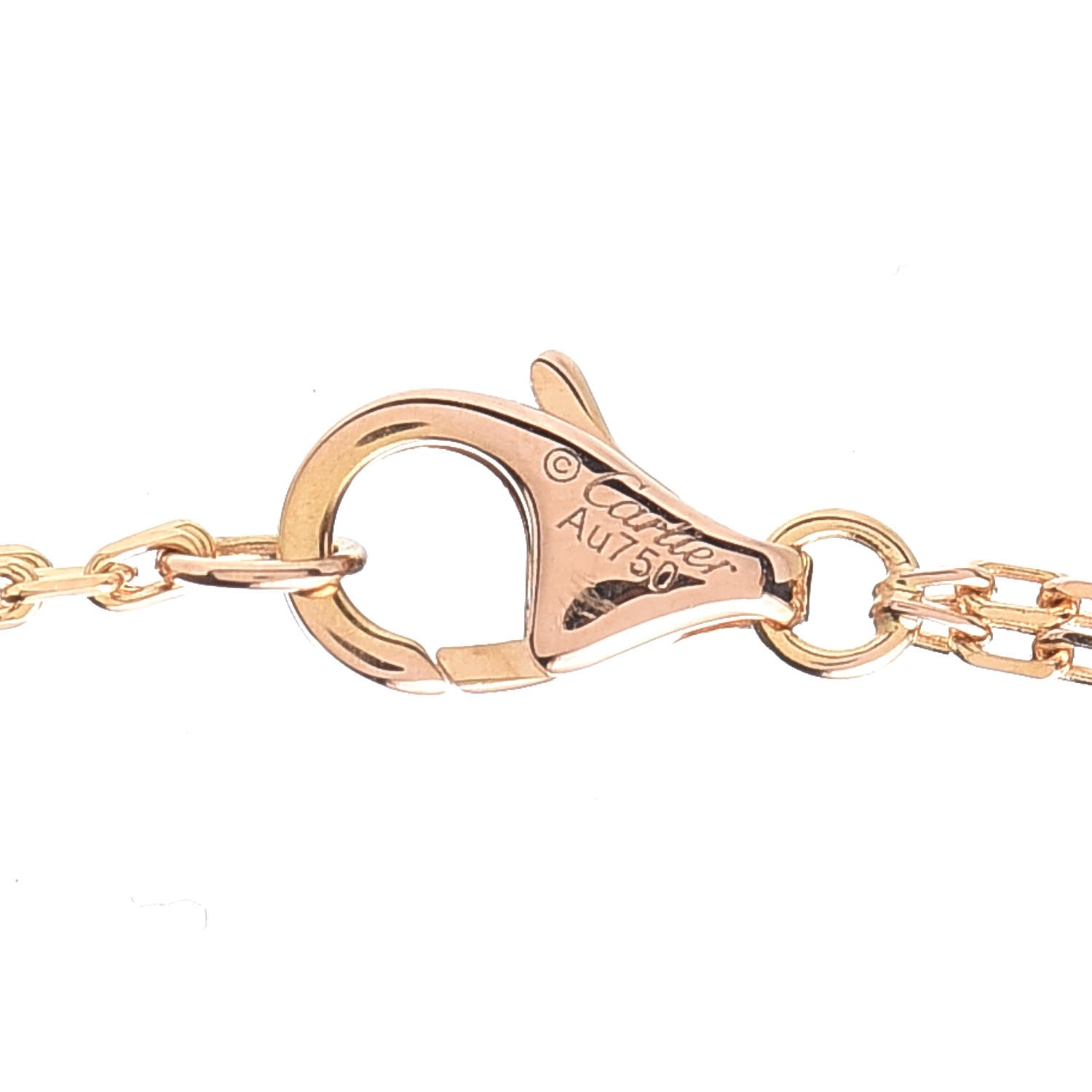 Cartier 18K Yellow Gold 2 Diamond LOVE Necklace 4 of 5