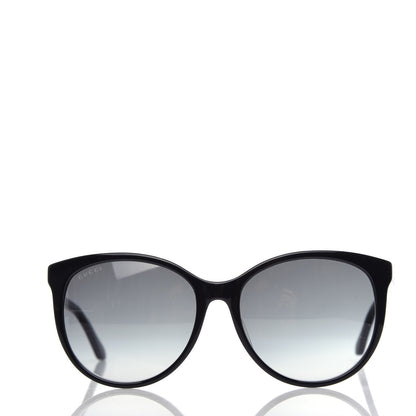 Gucci Acetate Round Frame Crystal Sunglasses GG0729SA Black 2 of 7