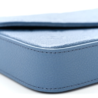 Louis Vuitton Empreinte Pochette Felicie Chain Wallet Blue Jean 8 of 9