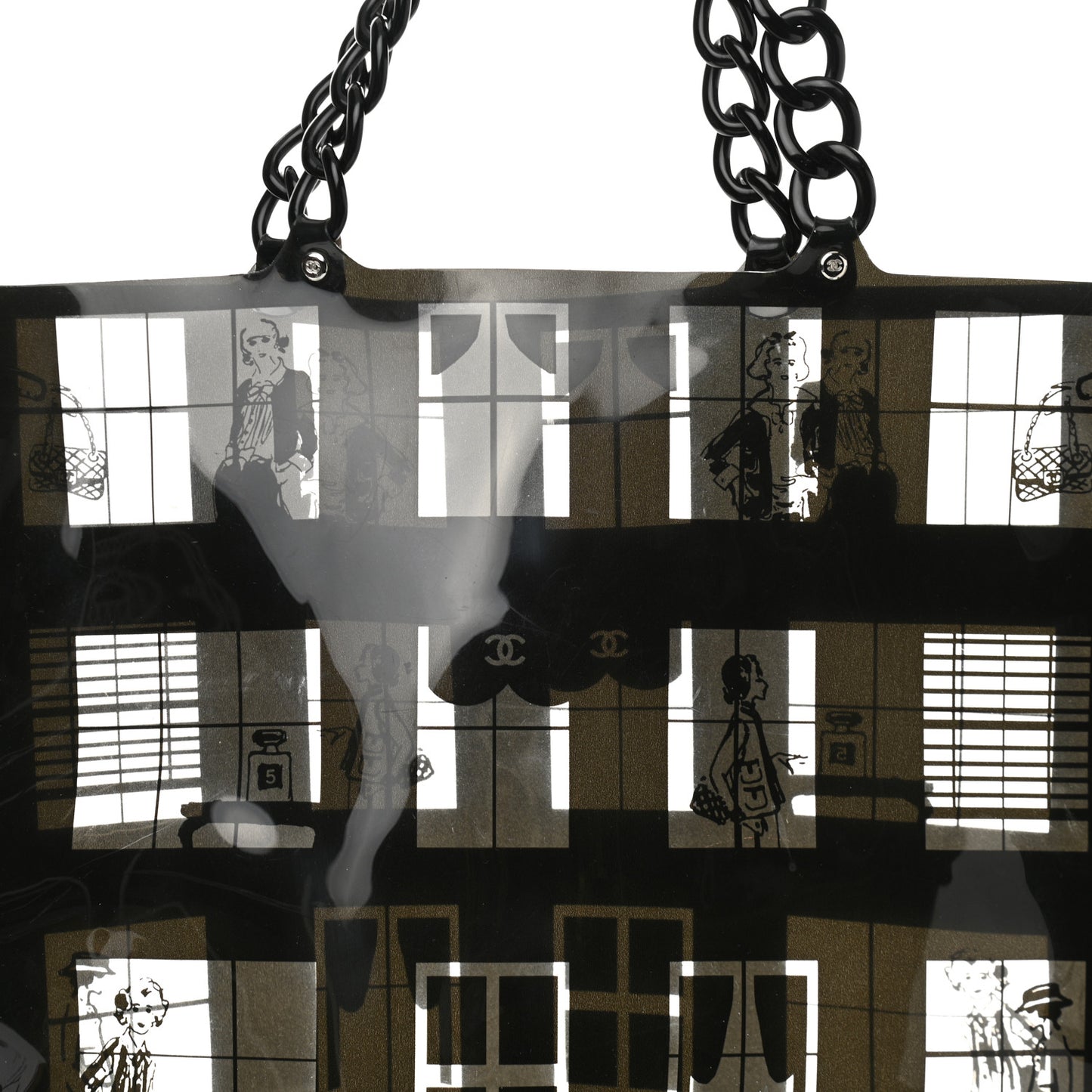 Vinyl Coco Window Tote Black