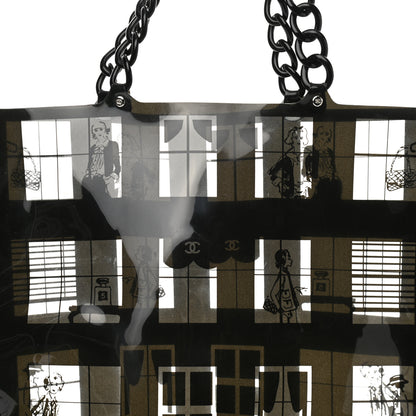 Chanel Vinyl Coco Window Tote Black 7 of 9