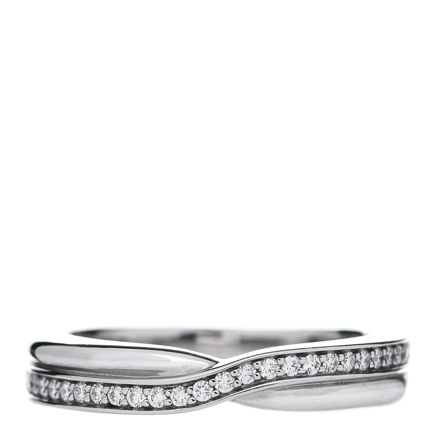 Harry Winston Platinum Diamond Tryst Single Row Wedding Band Ring 47 4.25 1 of 6