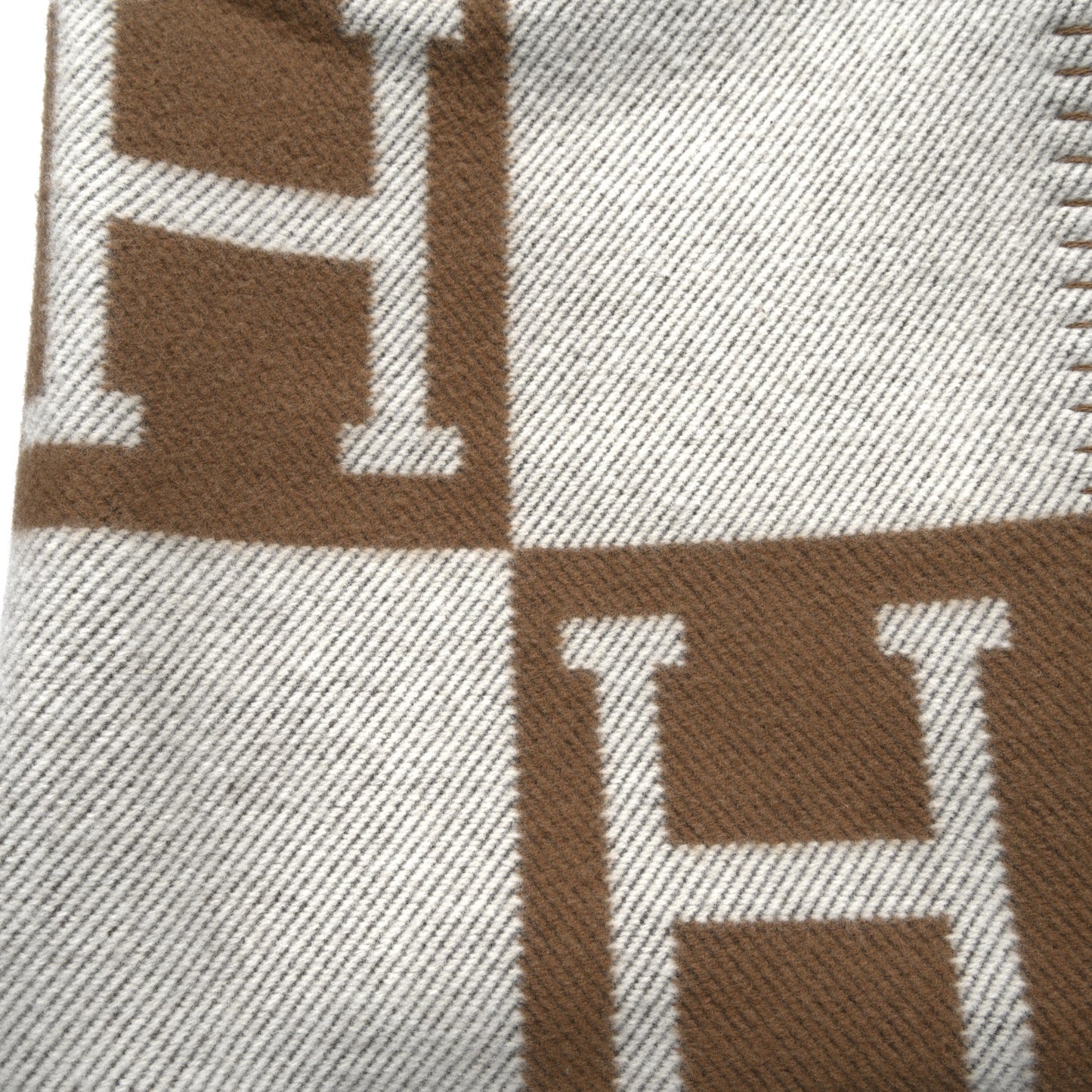 Wool Cashmere Avalon Blanket Ecru Camel