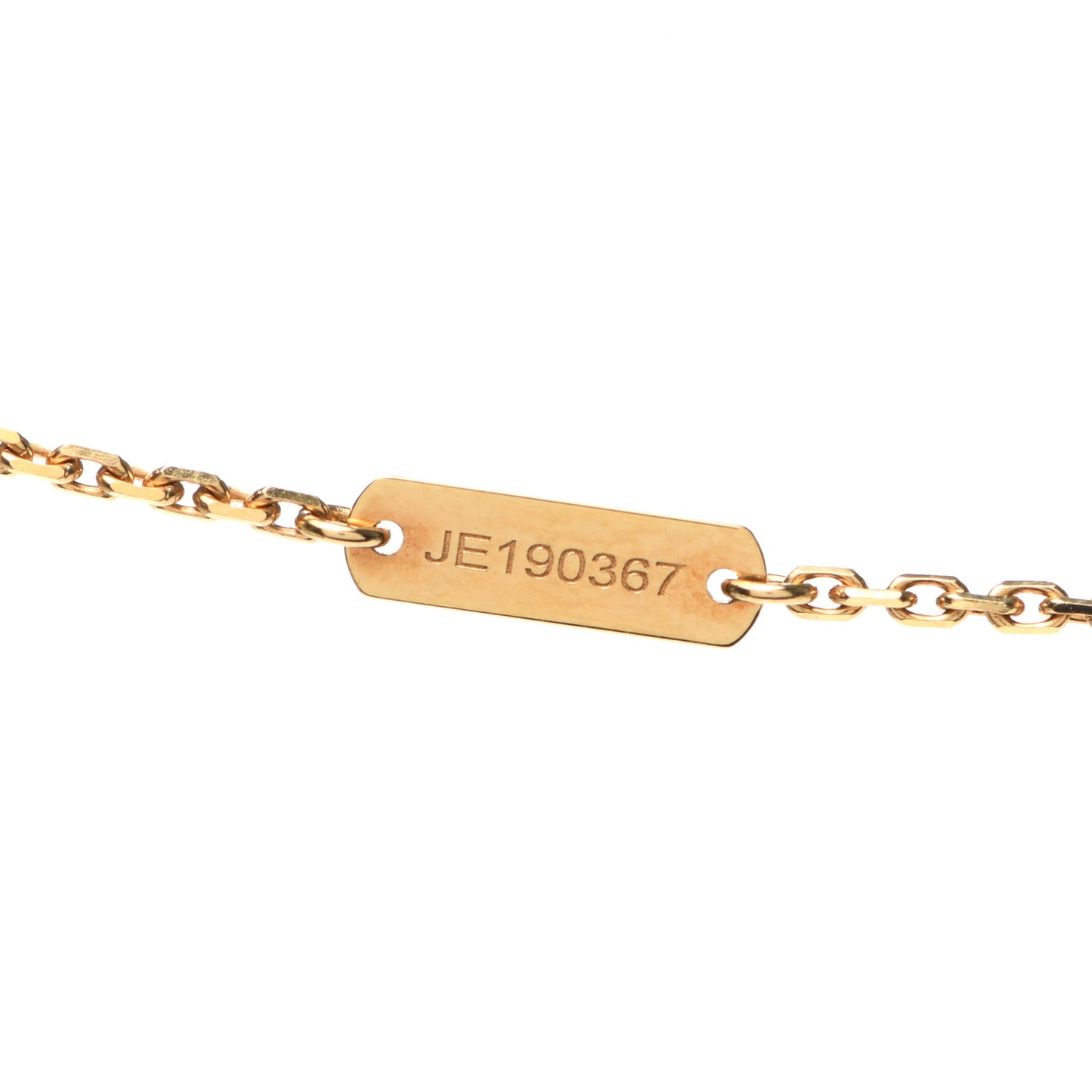18K Yellow Gold Black Onyx Vintage Alhambra Pendant Necklace