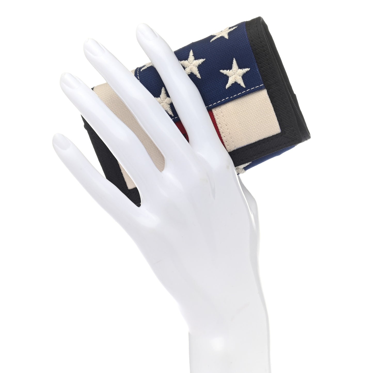 Canvas American Flag Print Buffalo Compact Wallet