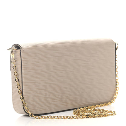 Louis Vuitton Epi Felicie Pochette Chain Wallet Galet 3 of 10