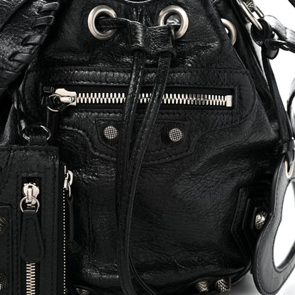 Balenciaga Agneau Arena Le Cagole Bucket Bag XS Black 7 of 9