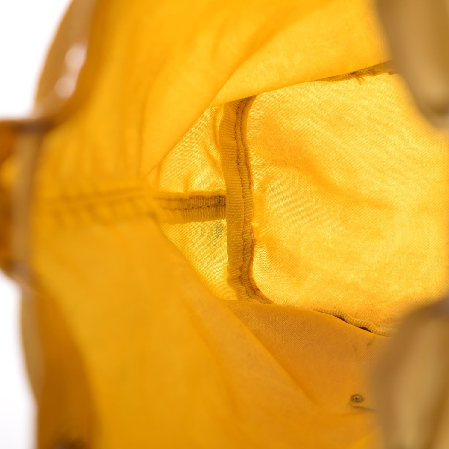 Prada Tessuto Nylon Drawstring Pouch Yellow 8 of 14