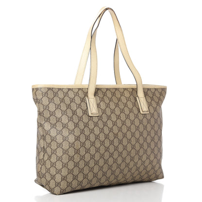 Gucci GG Supreme Monogram Medium Zippered Shopping Tote Off White 3 of 12