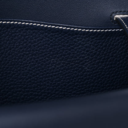 Hermes Taurillon Clemence Halzan 31 GM Bleu Nuit 7 of 12
