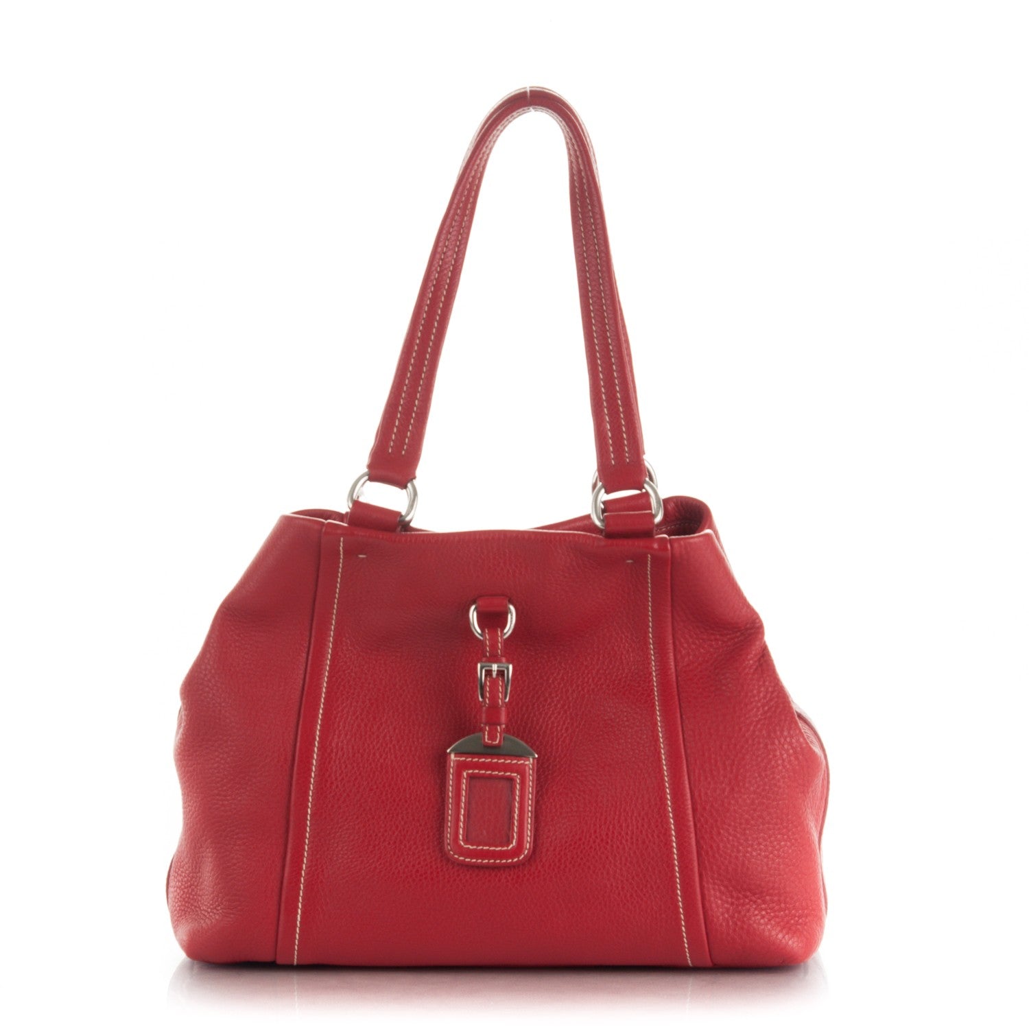 Prada Vitello Daino Shoulder Bag Red 1 of 7