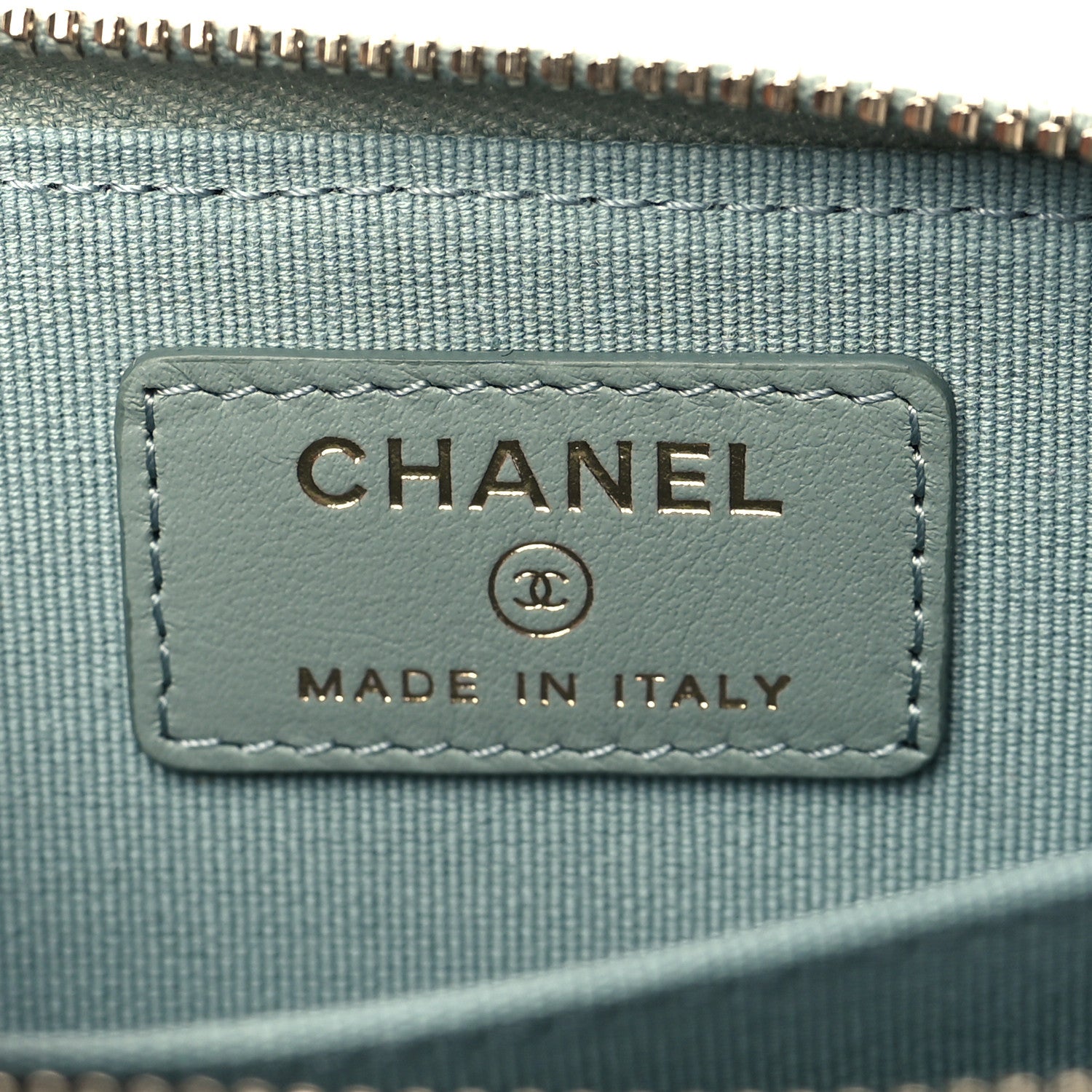 Chanel Caviar Quilted Zip Card Holder Grey 6 of 8