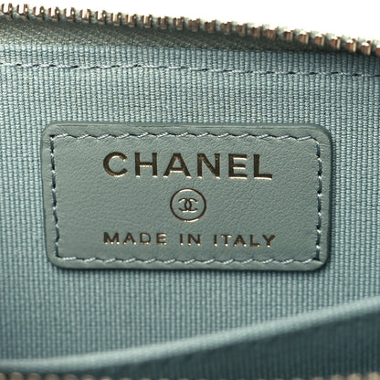 Chanel Caviar Quilted Zip Card Holder Grey 6 of 8