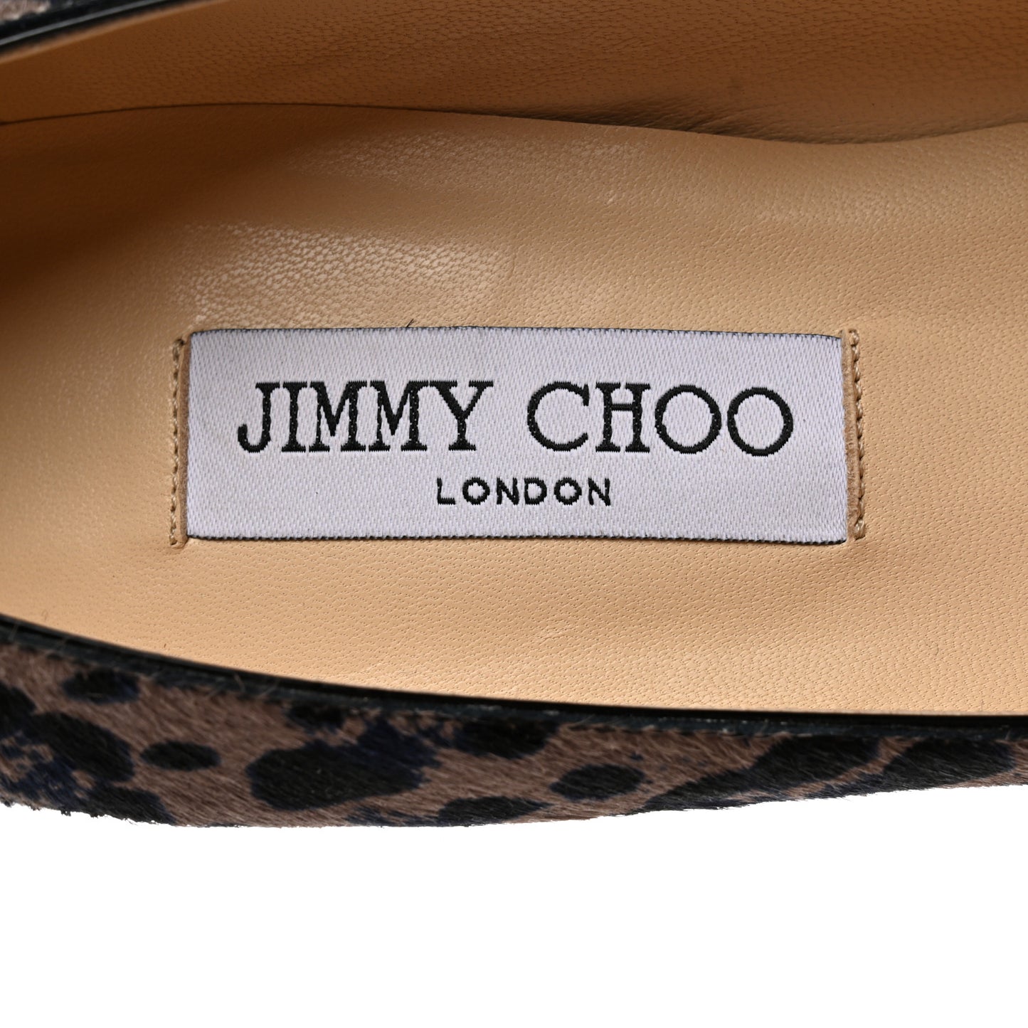 Pony Hair Patent Calfskin Leopard Print Rudy Cap Toe Pumps 38.5 Black Multicolor