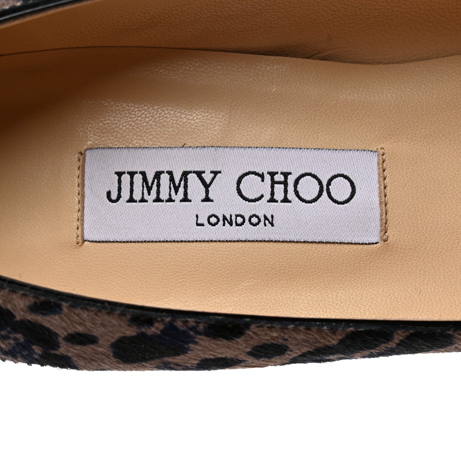 Jimmy Choo Pony Hair Patent Calfskin Leopard Print Rudy Cap Toe Pumps 38.5 Black Multicolor 6 of 8