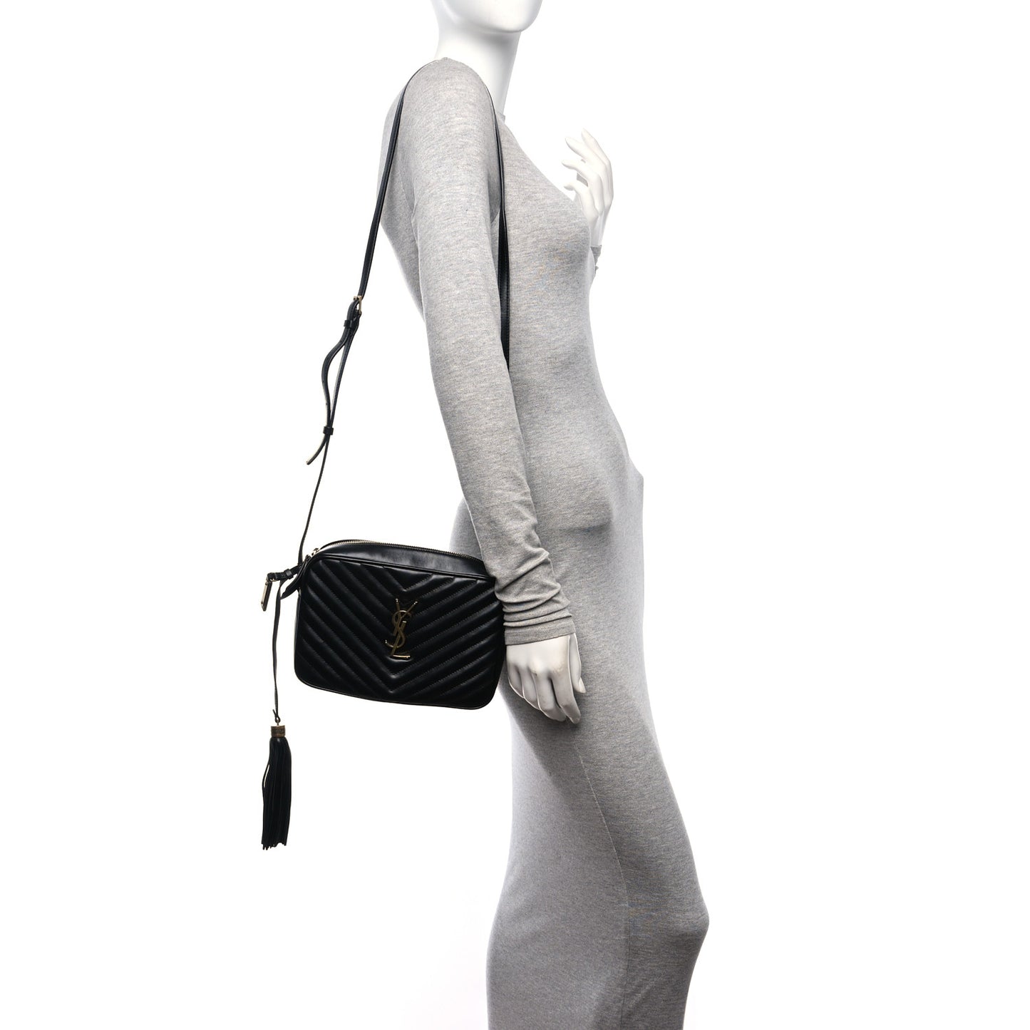 Calfskin Matelasse Monogram Lou Camera Bag Black