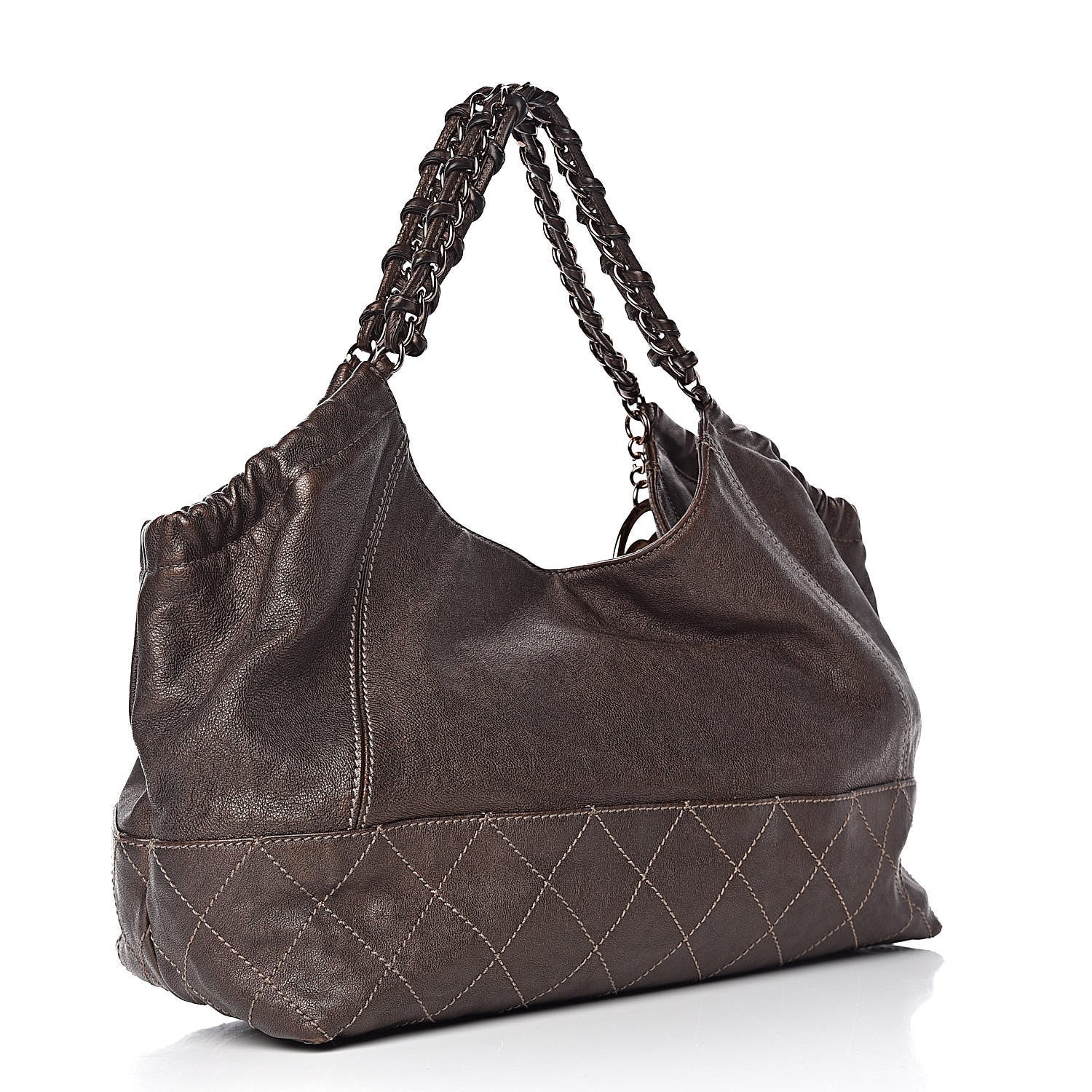 Chanel Metallic Calfskin Baby Coco Cabas Bronze 3 of 11