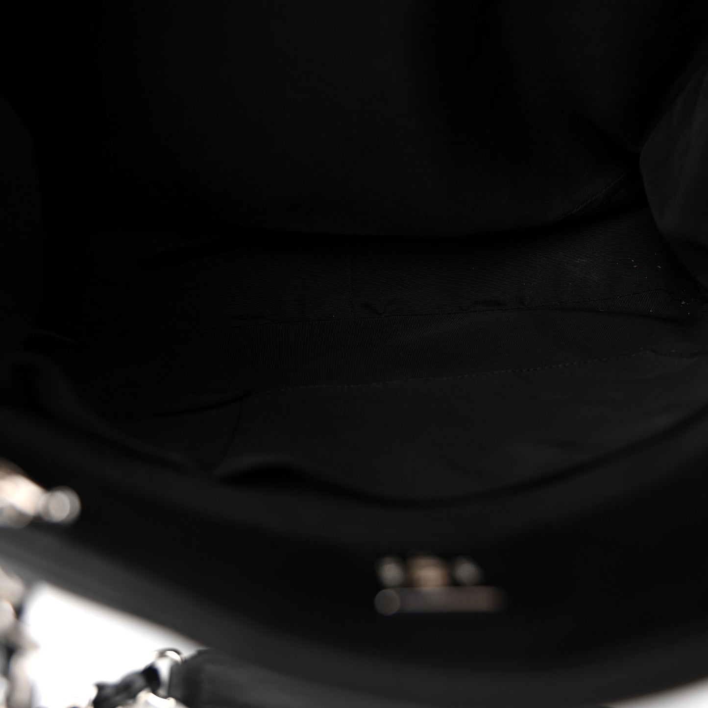 Calfskin Quilted Large Classic Shopping Tote Black