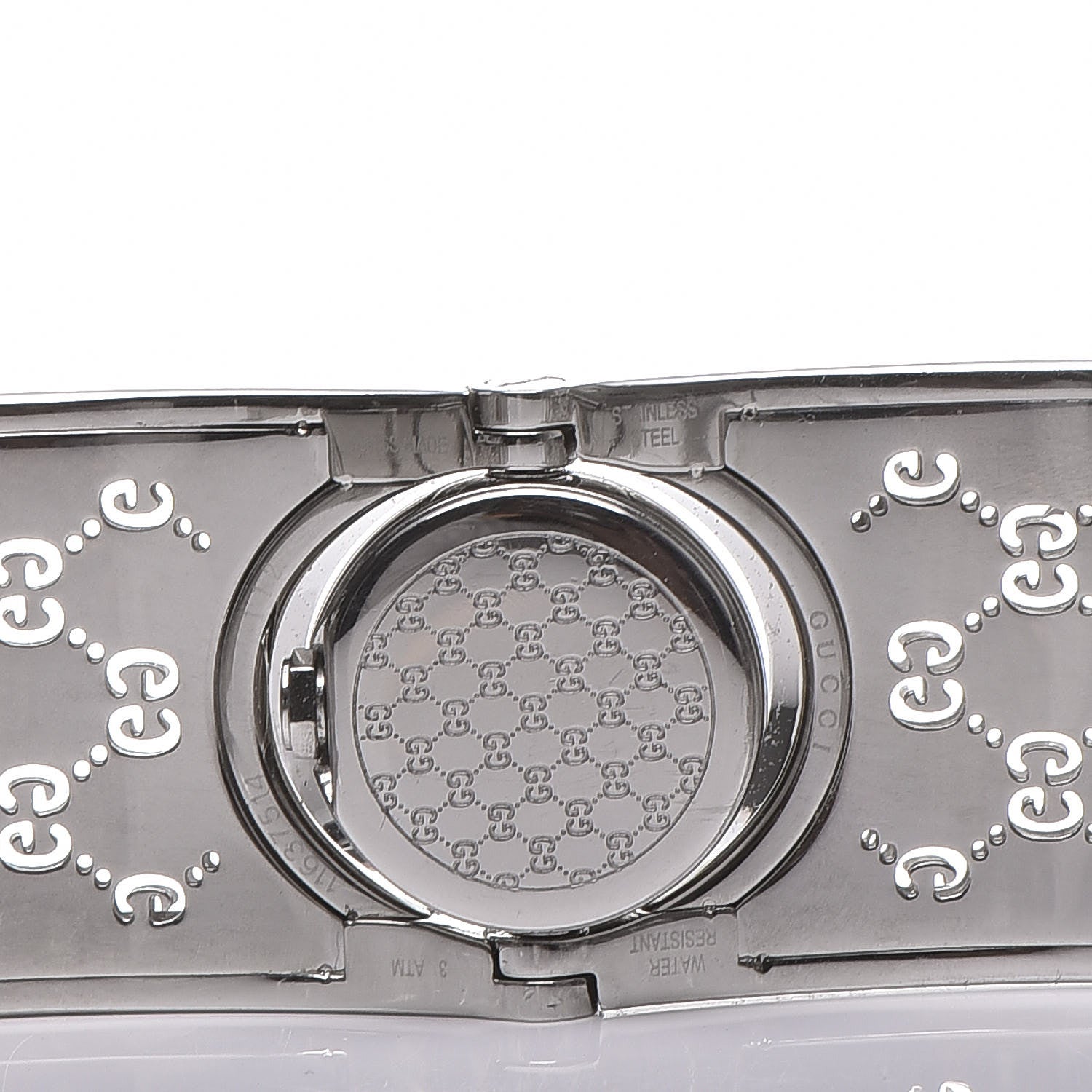 Gucci Stainless Steel Diamond Bezel 23mm Twirl Quartz Watch Brown 6 of 12