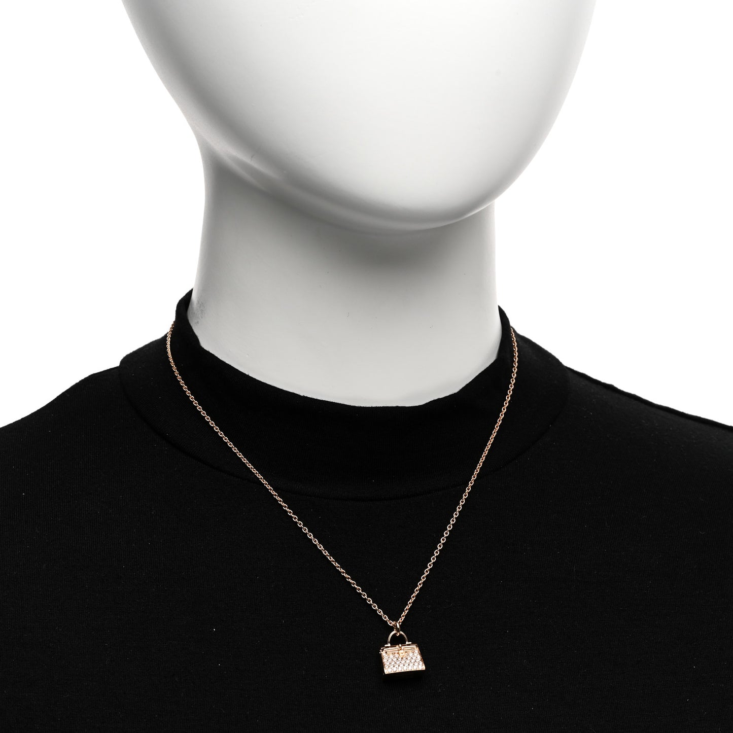 18K Rose Gold Diamond Kelly Amulettes Pendant Necklace