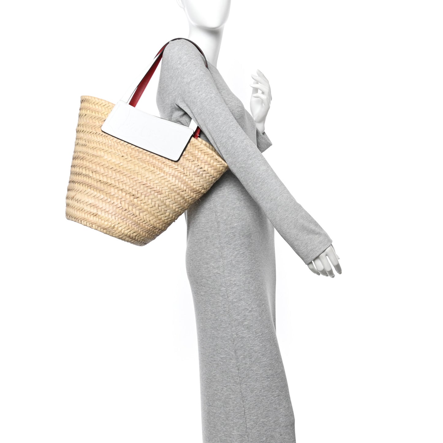 Woven Straw Loubishore Tote Natural Snow