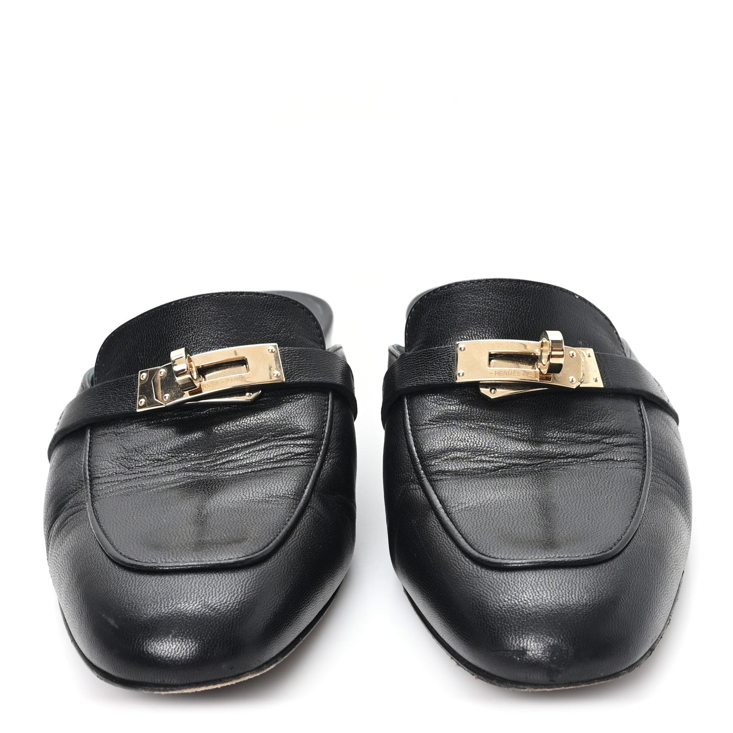 Hermes Goatskin Oz Mules 36 Black 3 of 10