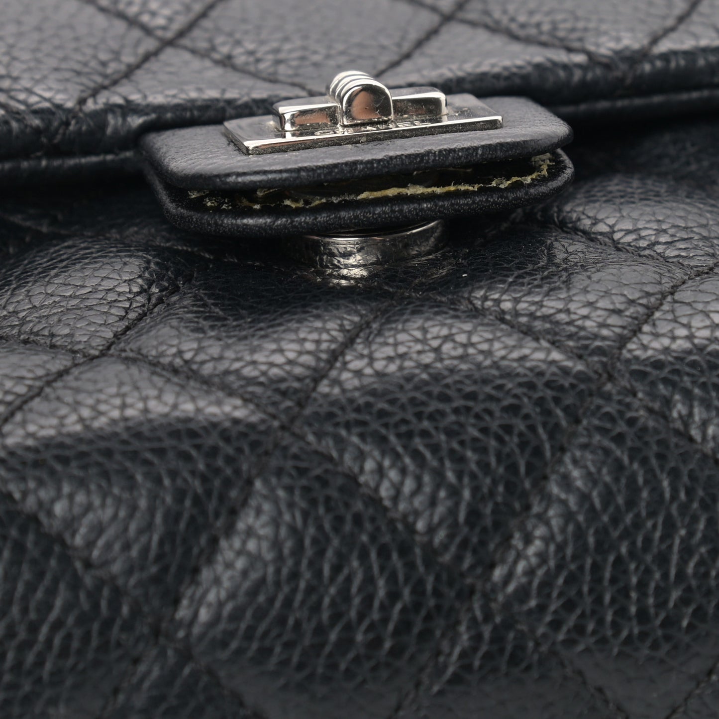 Grained Calfskin Quilted 2.55 Reissue Flap Belt Bag Clutch Black