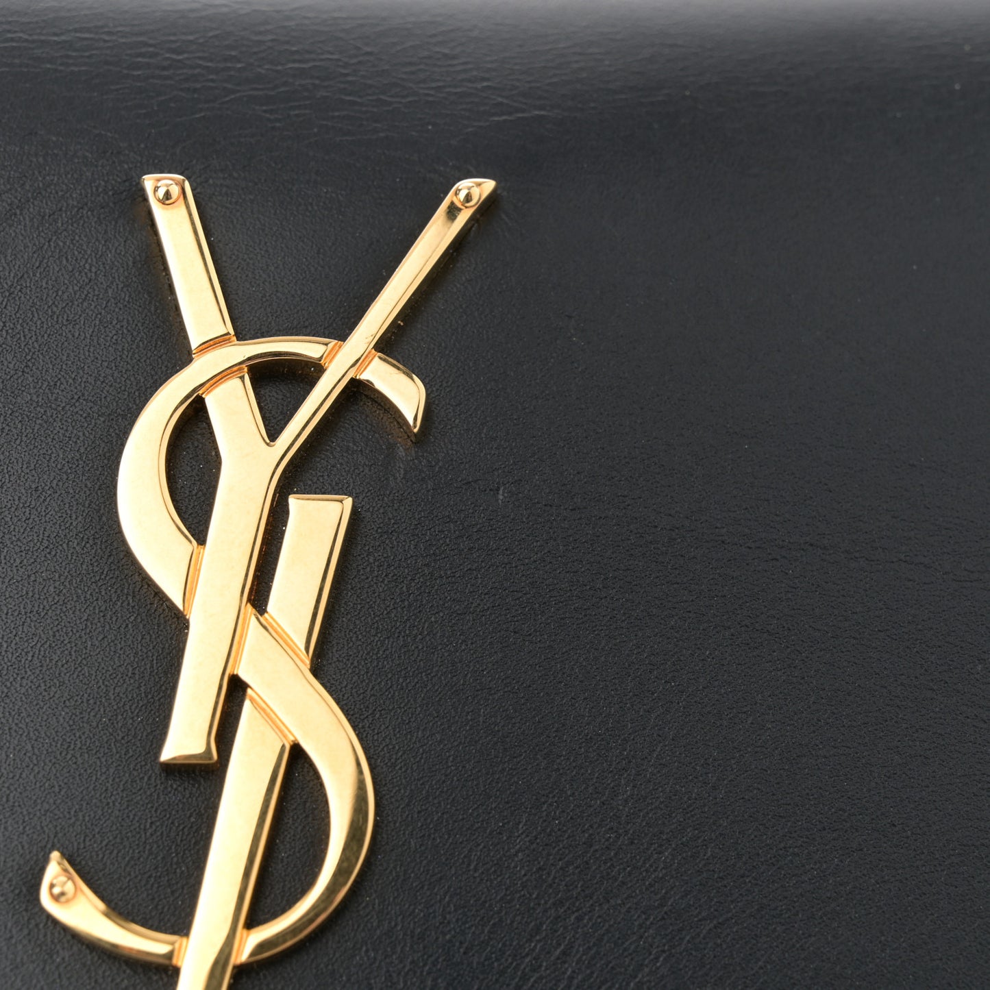 Calfskin Small Classic Monogram Kate Tassel Satchel Black