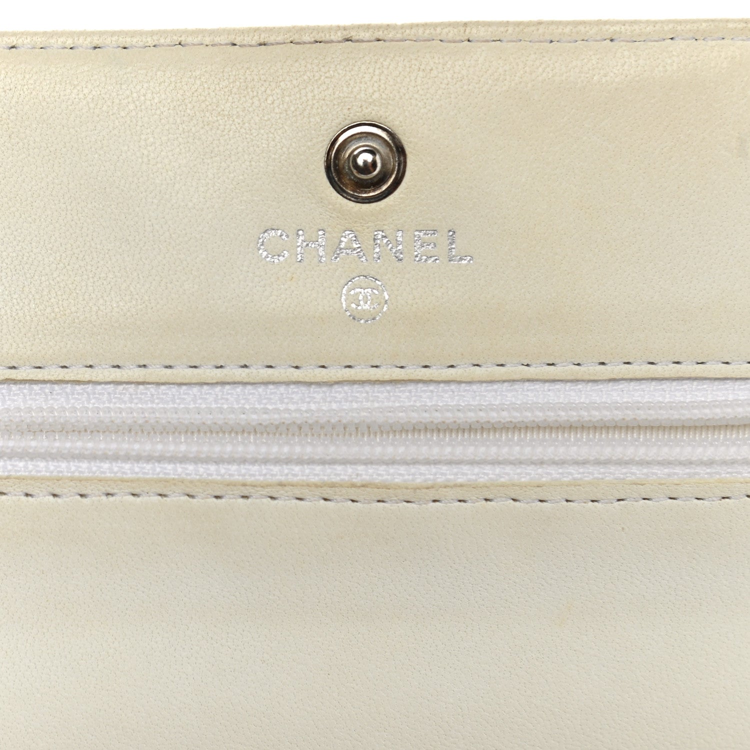 Chanel Perforated Lambskin Quilted Wallet On Chain WOC Beige 6 of 14