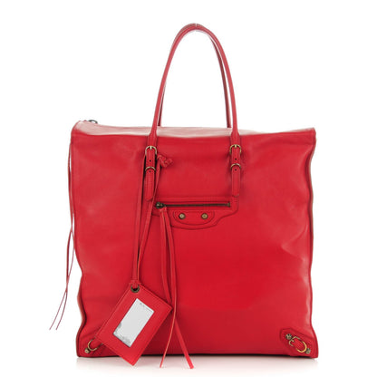 Balenciaga Veau Souple Papier Tote Rouge 1 of 7