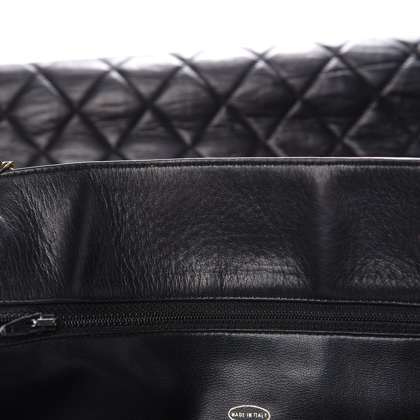 Lambskin Quilted Shoulder Bag Black