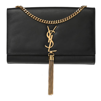 Saint Laurent Smooth Calfskin Medium Classic Monogram Kate Tassel Satchel Black 1 of 12