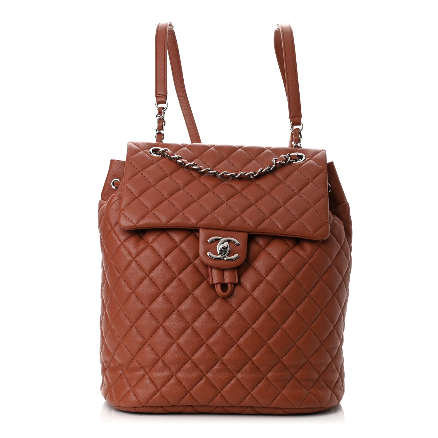 Chanel Lambskin Quilted Large Urban Spirit Backpack Brown 1 of 10