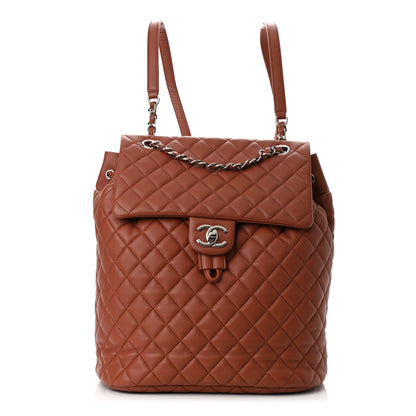 Chanel Lambskin Quilted Large Urban Spirit Backpack Brown 1 of 10