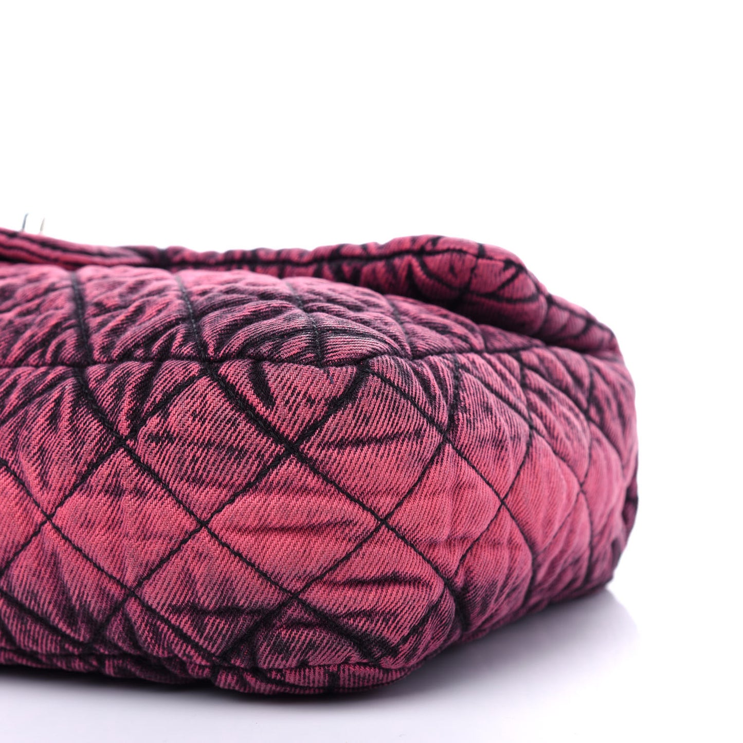 Denim Quilted Denimpression Flap Red Black