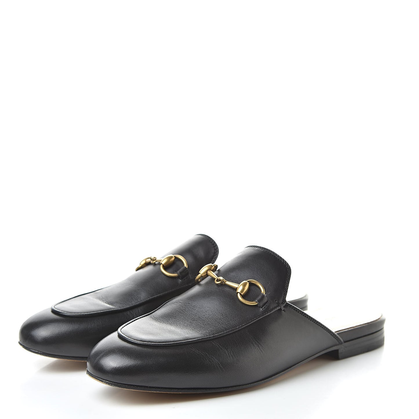 Calfskin Womens Princetown Slippers 36.5 Black