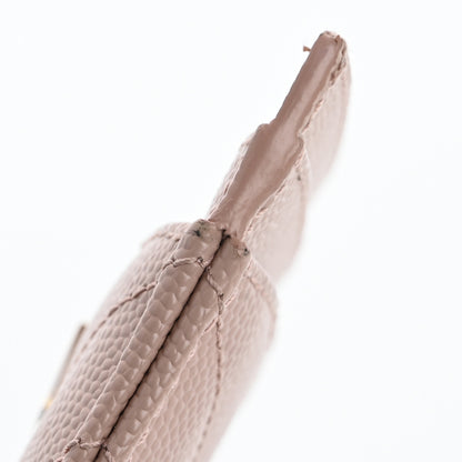 Saint Laurent Grain De Poudre Matelasse Chevron Monogram Credit Card Case Pale Pink 8 of 16