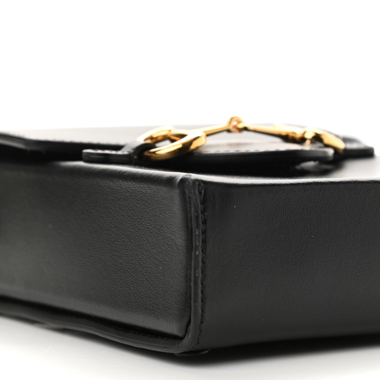 Gucci Boarded Plutone Calfskin Mini Horsebit 1955 Crossbody Bag Black 9 of 12