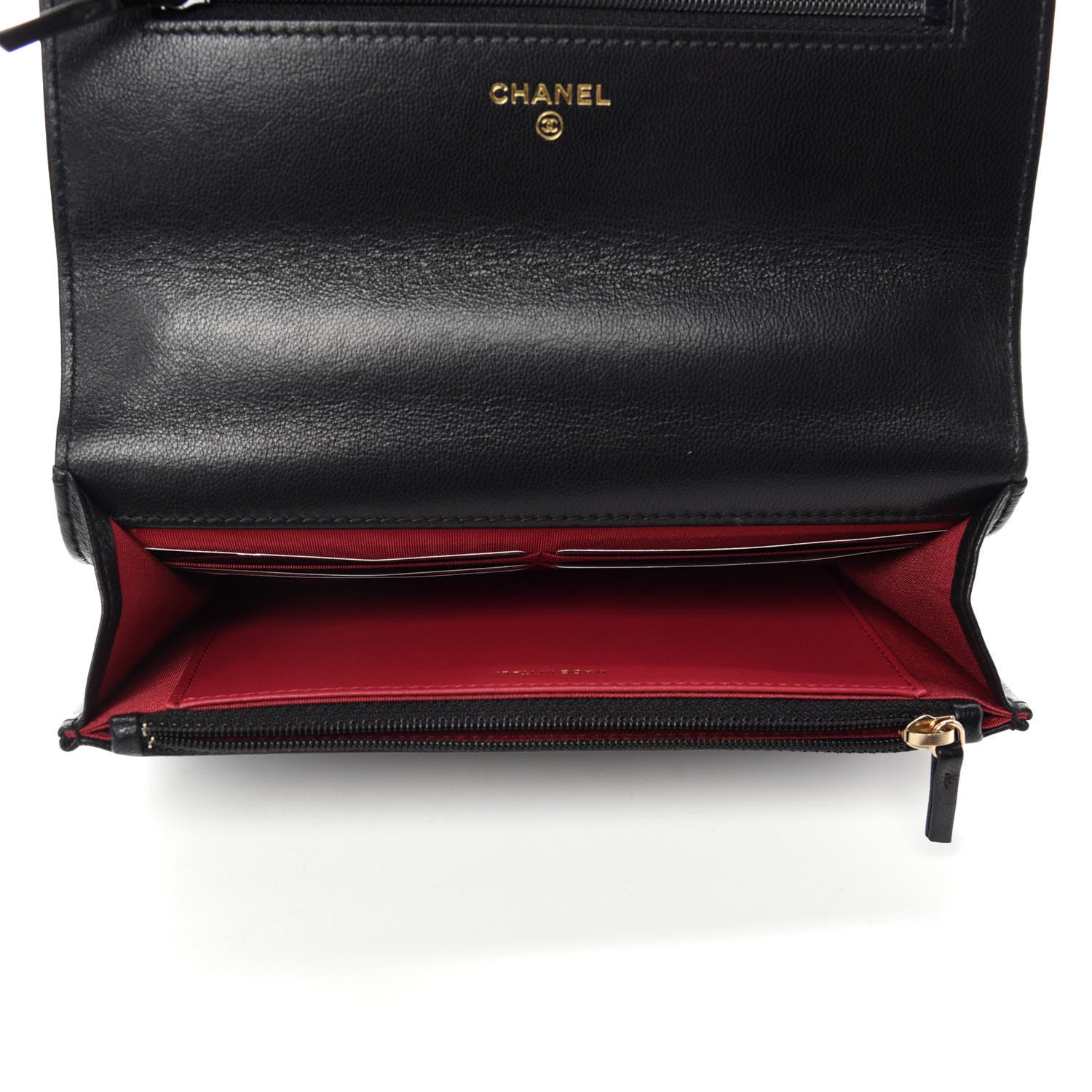 Chanel Lambskin Quilted 19 Wallet On Chain WOC Black 5 of 13