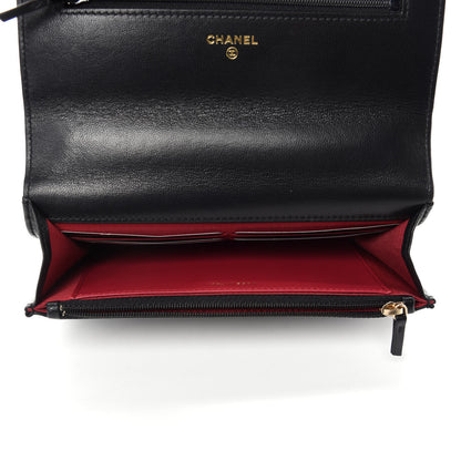Chanel Lambskin Quilted 19 Wallet On Chain WOC Black 5 of 13