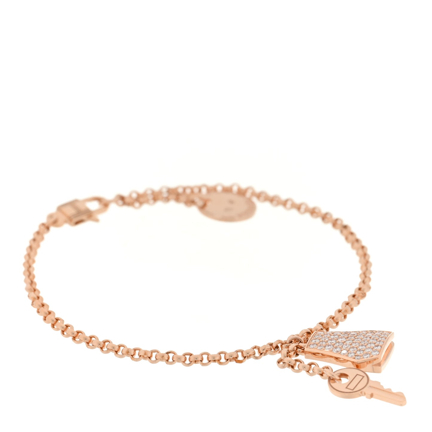 18K Rose Gold Diamond PM Kelly Clochette Bracelet SH